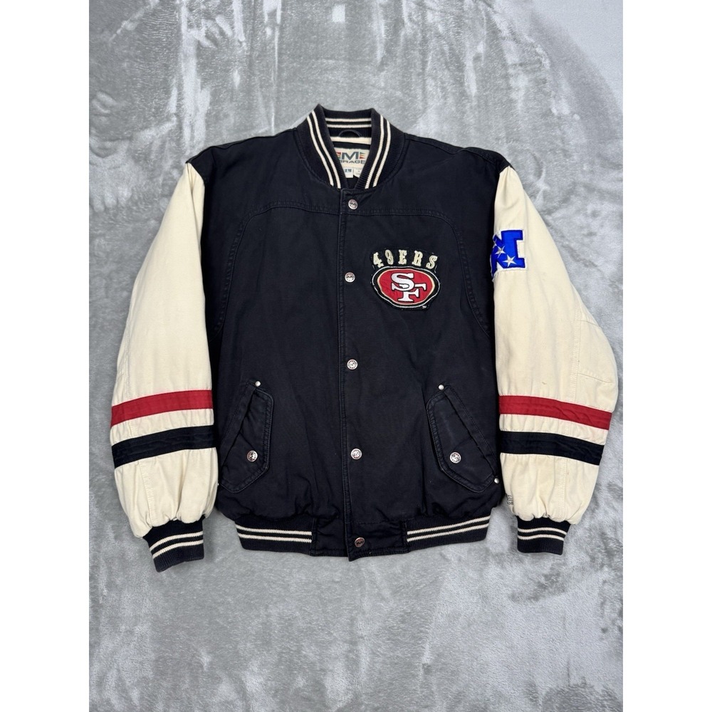 Vintage Mirage San Francisco 49ers Bomber Jacket Mens Medium/Wmns L Cotton 90s